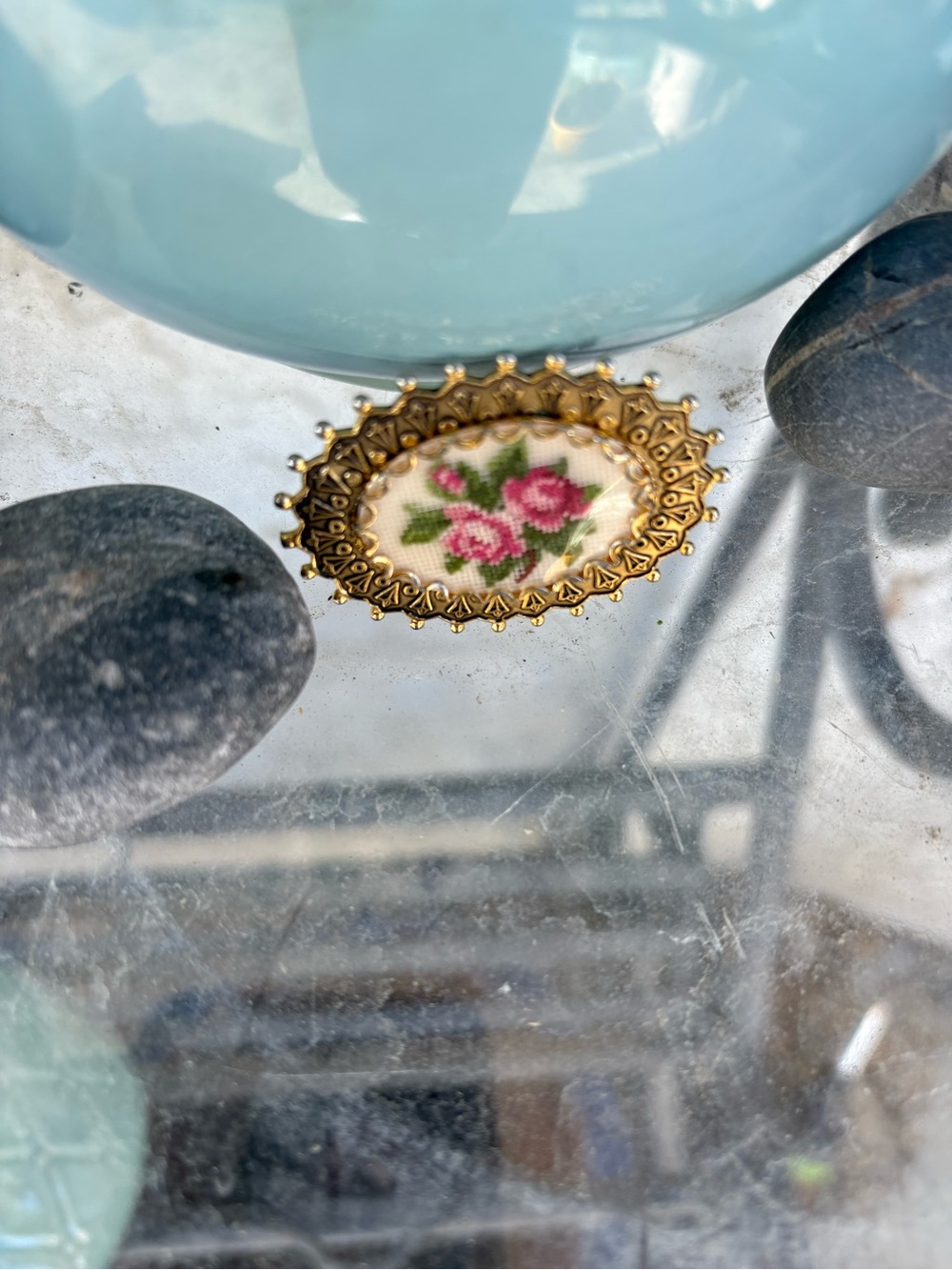 Beautiful Embroidered Ladies Brooch